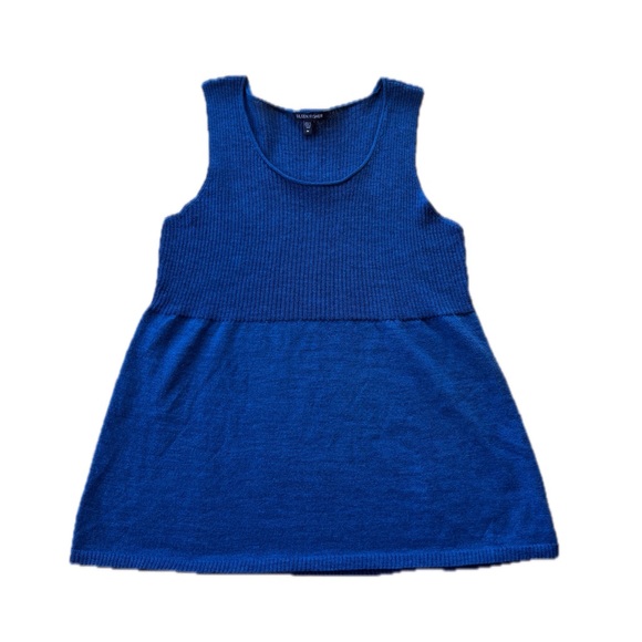 Eileen Fisher Wool Teal Tank Top - Picture 1 of 5